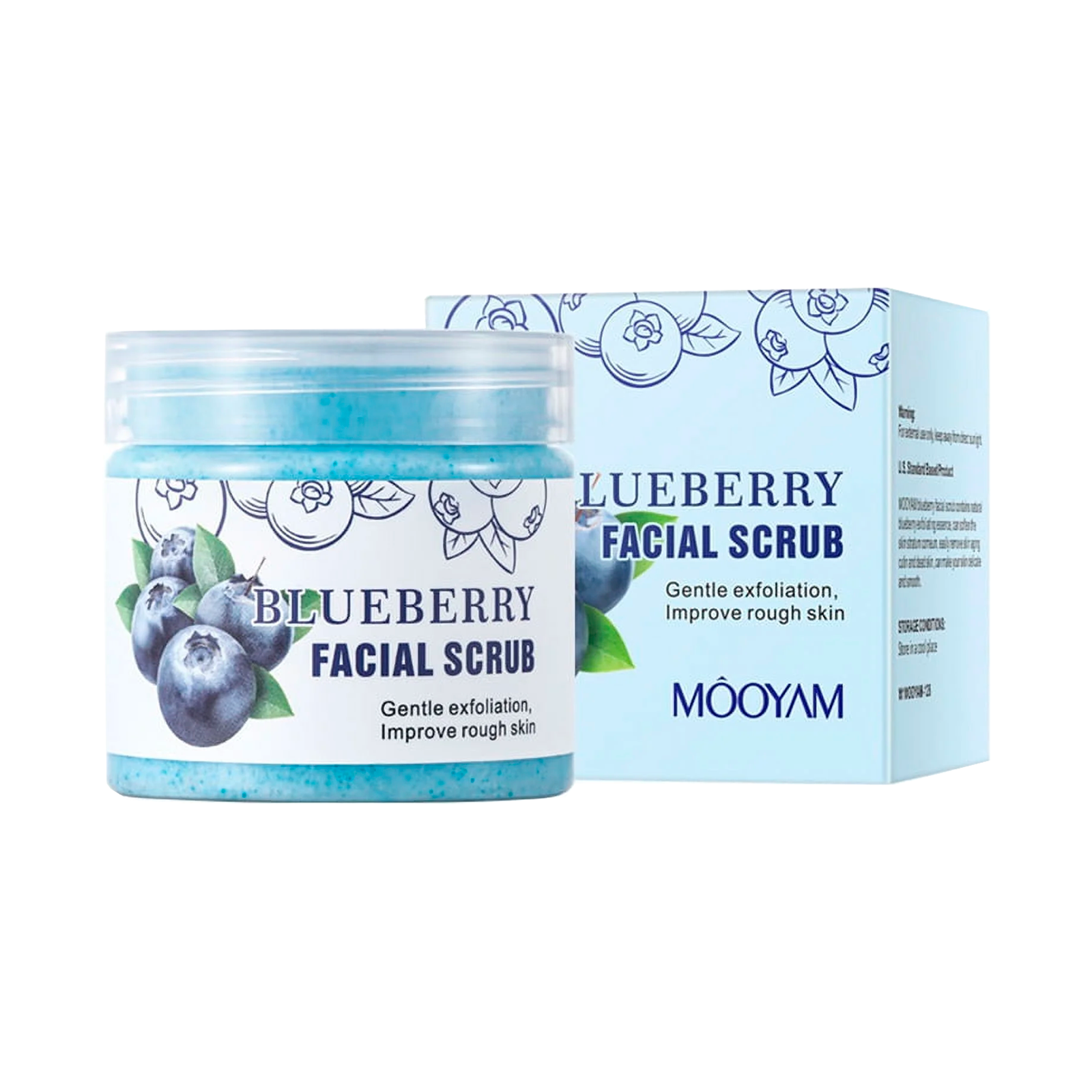 Exfoliante Facial de Blueberry | Limpieza Profunda e Hidratación Instantánea | Elimina Células Muertas, Suaviza y Nutre la Piel | Antioxidante Natural, Repara y Revitaliza el Rostro | Ideal para Todo Tipo de Piel, Uso Semanal