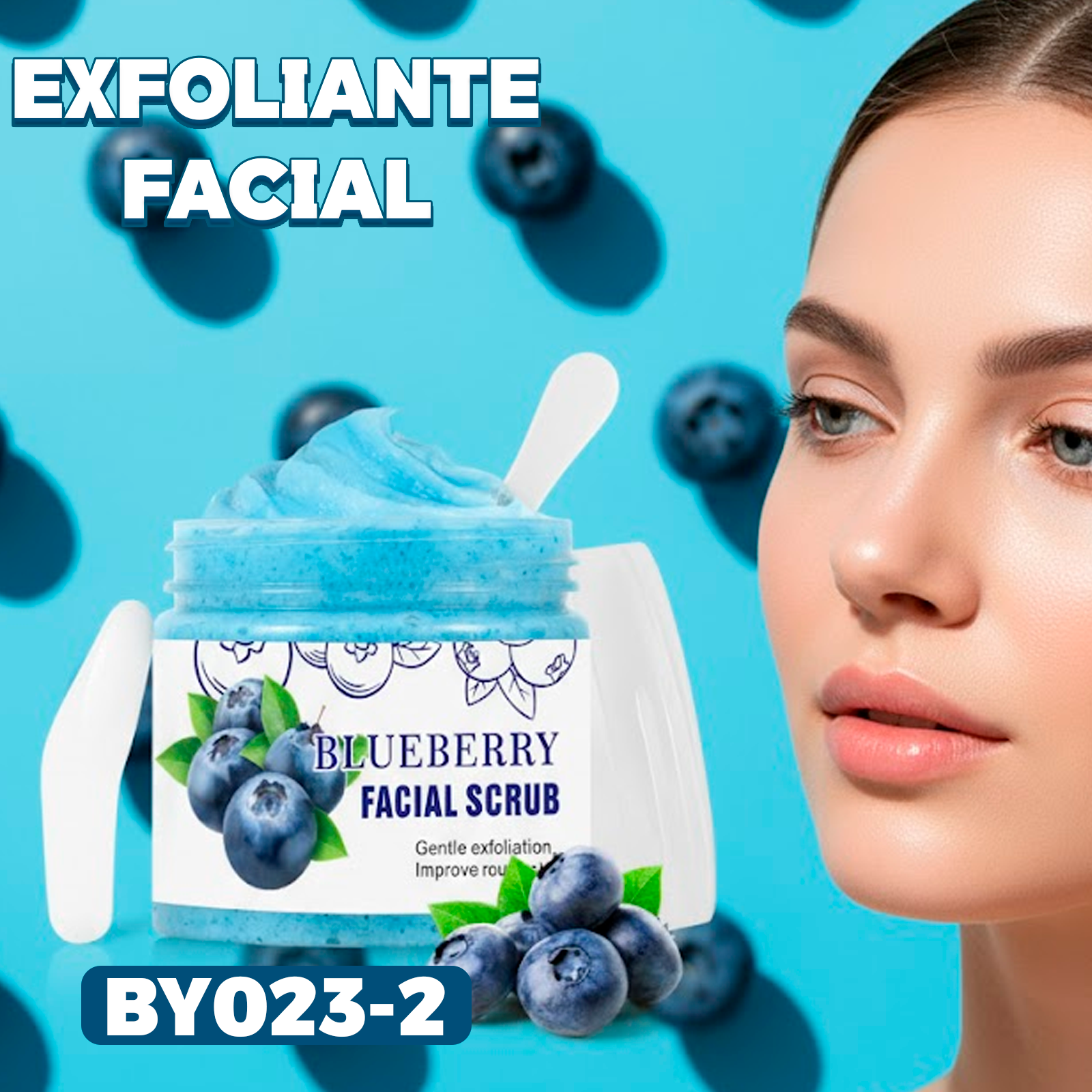 Exfoliante Facial de Blueberry | Limpieza Profunda e Hidratación Instantánea | Elimina Células Muertas, Suaviza y Nutre la Piel | Antioxidante Natural, Repara y Revitaliza el Rostro | Ideal para Todo Tipo de Piel, Uso Semanal - Image 4