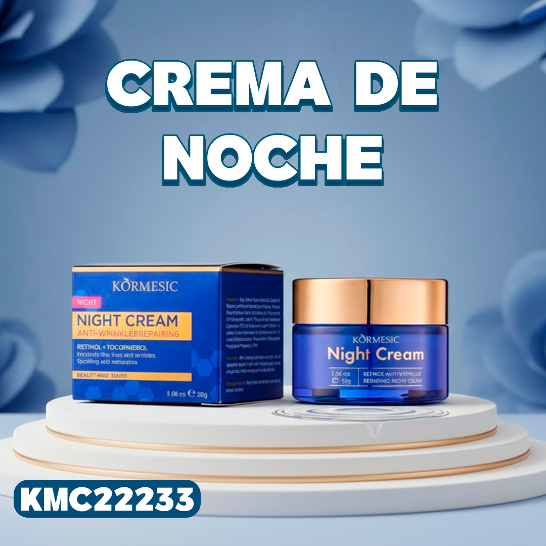 Crema de Noche Kormesic con Retinol y Vitamina E | Fórmula Reparadora Antiarrugas que Regenera Mientras Duermes | Nutre, Suaviza y Mejora la Textura de la Piel | Hidratación Profunda y Renovación Celular para un Rostro Más Firme y Luminoso - Image 5
