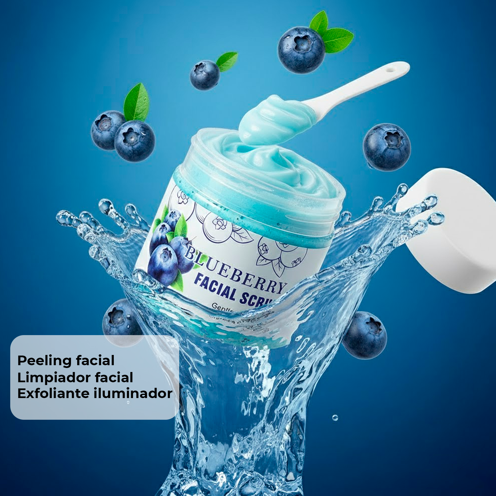 Exfoliante Facial de Blueberry | Limpieza Profunda e Hidratación Instantánea | Elimina Células Muertas, Suaviza y Nutre la Piel | Antioxidante Natural, Repara y Revitaliza el Rostro | Ideal para Todo Tipo de Piel, Uso Semanal - Image 5
