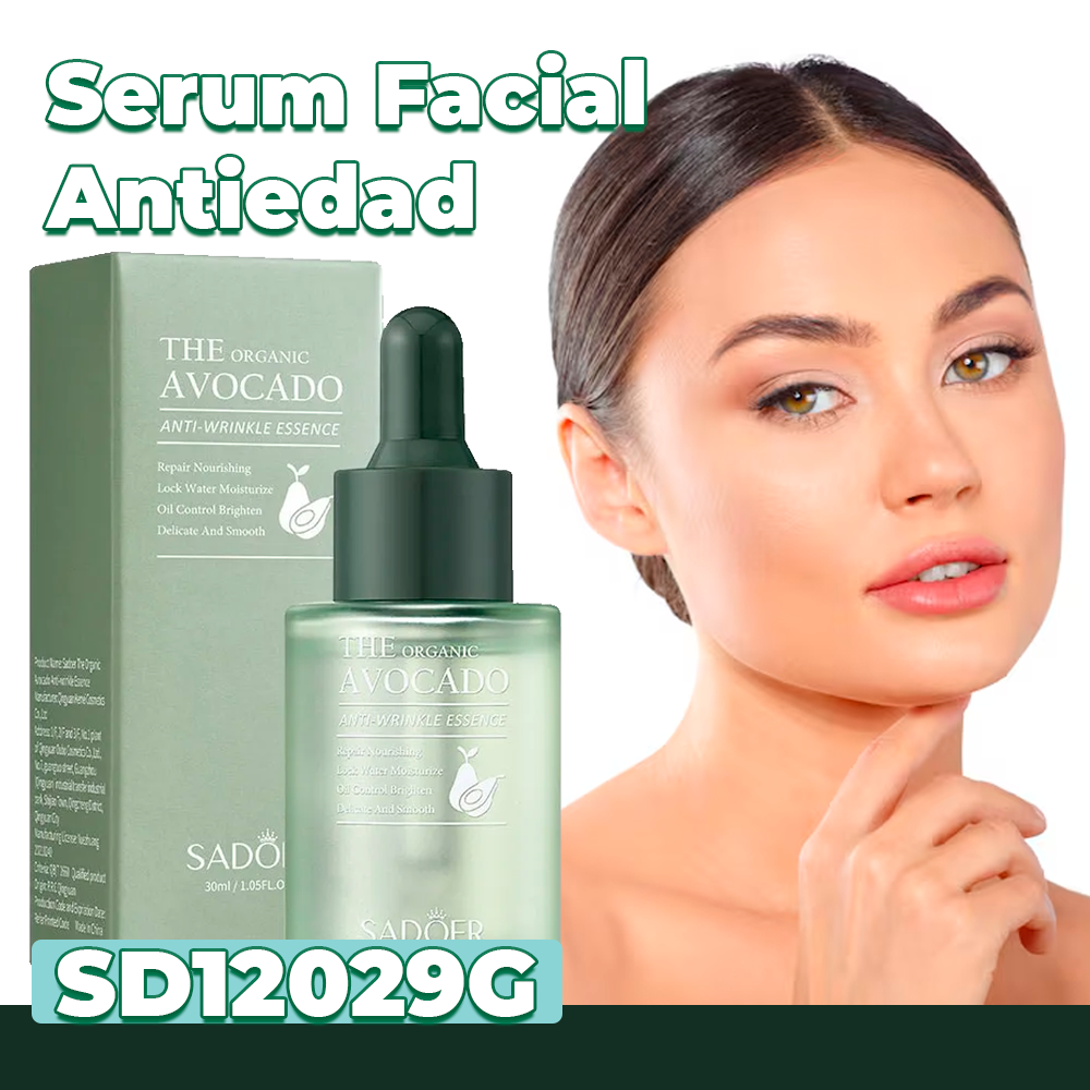 Sadoer Sérum Facial Antiedad con Extracto de Aguacate Orgánico | Control de Grasa e Hidratación Profunda | Suaviza, Nutre y Rejuvenece la Piel | Ideal para Piel Grasa o Mixta | Cuidado Facial Natural para un Rostro Firme y Luminoso - Image 5